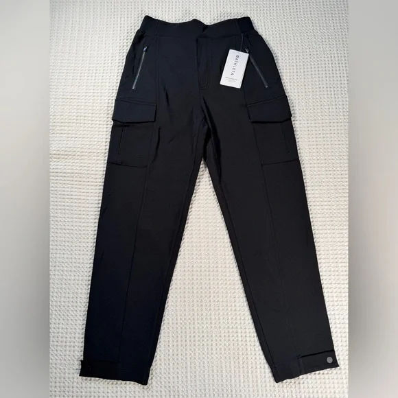 NEW Athleta Black Women’s Endless Cargo Pants Size 4 - Picture 1 of 10